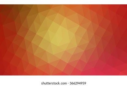 Multicolor red, yellow, orange polygonal illustration, which consist of triangles. Geometric background in Origami style with gradient. Triangular design for your business.