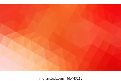 Multicolor red, yellow, orange polygonal illustration, which consist of triangles. Geometric background in Origami style with gradient. Triangular design for your business.