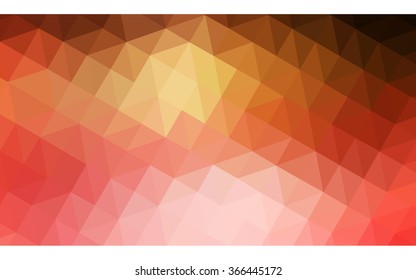 Multicolor red, yellow, orange polygonal illustration, which consist of triangles. Geometric background in Origami style with gradient. Triangular design for your business.