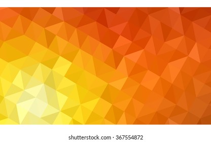Multicolor red, yellow, orange polygonal illustration, which consist of triangles. Geometric background in Origami style with gradient. Triangular design for your business.