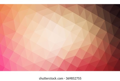 Multicolor red, yellow, orange polygonal illustration, which consist of triangles. Geometric background in Origami style with gradient. Triangular design for your business.