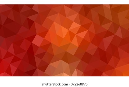 Multicolor red, yellow, orange polygonal illustration, which consist of triangles. Geometric background in Origami style with gradient. Triangular design for your business.