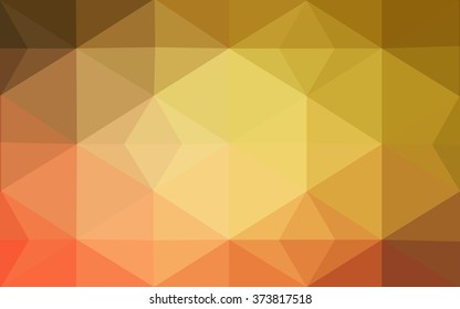 Multicolor red, yellow, orange polygonal illustration, which consist of triangles. Geometric background in Origami style with gradient. Triangular design for your business.