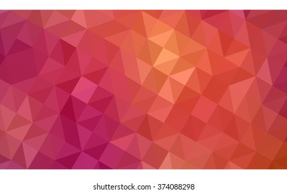 Multicolor red, yellow, orange polygonal illustration, which consist of triangles. Geometric background in Origami style with gradient. Triangular design for your business.