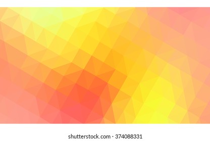 Multicolor red, yellow, orange polygonal illustration, which consist of triangles. Geometric background in Origami style with gradient. Triangular design for your business.