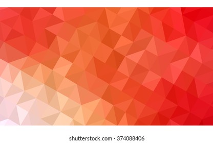 Multicolor red, yellow, orange polygonal illustration, which consist of triangles. Geometric background in Origami style with gradient. Triangular design for your business.