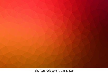 Multicolor red, yellow, orange polygonal illustration, which consist of triangles. Geometric background in Origami style with gradient. Triangular design for your business.