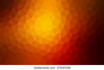 Multicolor red, yellow, orange polygonal illustration, which consist of triangles. Geometric background in Origami style with gradient. Triangular design for your business.