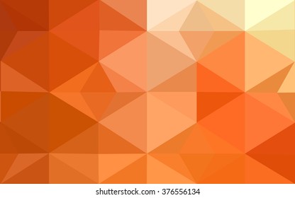 Multicolor red, yellow, orange polygonal illustration, which consist of triangles. Geometric background in Origami style with gradient. Triangular design for your business.