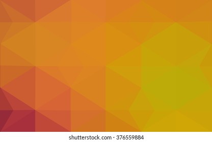 Multicolor red, yellow, orange polygonal illustration, which consist of triangles. Geometric background in Origami style with gradient. Triangular design for your business.
