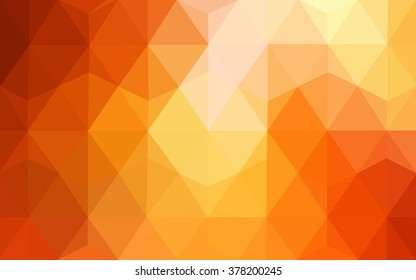Multicolor red, yellow, orange polygonal illustration, which consist of triangles. Geometric background in Origami style with gradient. Triangular design for your business.
