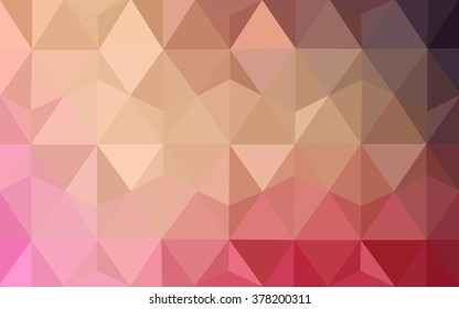 Multicolor red, yellow, orange polygonal illustration, which consist of triangles. Geometric background in Origami style with gradient. Triangular design for your business.