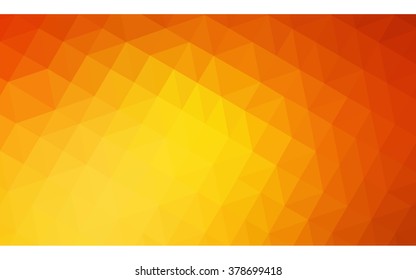Multicolor red, yellow, orange polygonal illustration, which consist of triangles. Geometric background in Origami style with gradient. Triangular design for your business.