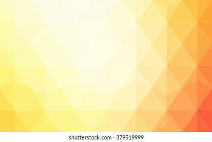 Multicolor red, yellow, orange polygonal illustration, which consist of triangles. Geometric background in Origami style with gradient. Triangular design for your business.