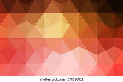 Multicolor red, yellow, orange polygonal illustration, which consist of triangles. Geometric background in Origami style with gradient. Triangular design for your business.