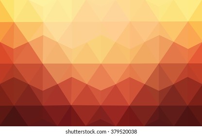 Multicolor red, yellow, orange polygonal illustration, which consist of triangles. Geometric background in Origami style with gradient. Triangular design for your business.