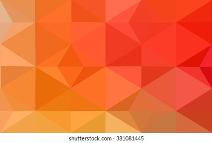 Multicolor red, yellow, orange polygonal illustration, which consist of triangles. Geometric background in Origami style with gradient. Triangular design for your business.