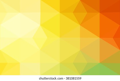 Multicolor red, yellow, orange polygonal illustration, which consist of triangles. Geometric background in Origami style with gradient. Triangular design for your business.