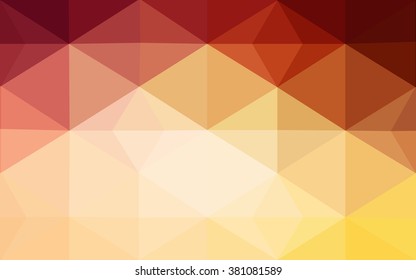 Multicolor red, yellow, orange polygonal illustration, which consist of triangles. Geometric background in Origami style with gradient. Triangular design for your business.