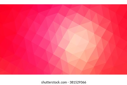 Multicolor red, yellow, orange polygonal illustration, which consist of triangles. Geometric background in Origami style with gradient. Triangular design for your business.