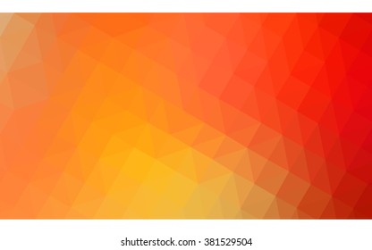 Multicolor red, yellow, orange polygonal illustration, which consist of triangles. Geometric background in Origami style with gradient. Triangular design for your business.