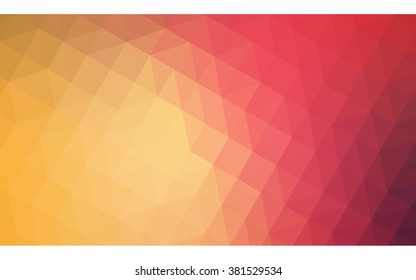 Multicolor red, yellow, orange polygonal illustration, which consist of triangles. Geometric background in Origami style with gradient. Triangular design for your business.