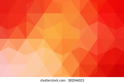Multicolor red, yellow, orange polygonal illustration, which consist of triangles. Geometric background in Origami style with gradient. Triangular design for your business.