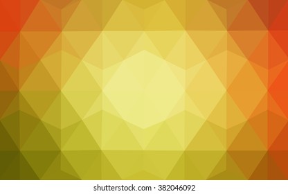 Multicolor red, yellow, orange polygonal illustration, which consist of triangles. Geometric background in Origami style with gradient. Triangular design for your business.