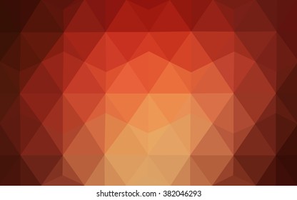 Multicolor red, yellow, orange polygonal illustration, which consist of triangles. Geometric background in Origami style with gradient. Triangular design for your business.
