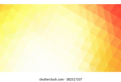 Multicolor red, yellow, orange polygonal illustration, which consist of triangles. Geometric background in Origami style with gradient. Triangular design for your business.