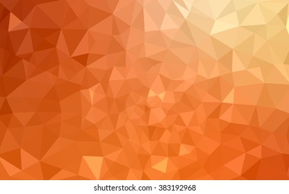 Multicolor red, yellow, orange polygonal illustration, which consist of triangles. Geometric background in Origami style with gradient. Triangular design for your business.