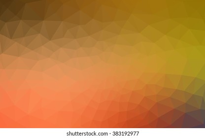Multicolor red, yellow, orange polygonal illustration, which consist of triangles. Geometric background in Origami style with gradient. Triangular design for your business.