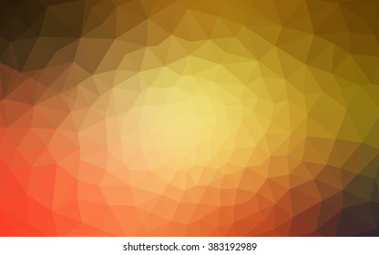 Multicolor red, yellow, orange polygonal illustration, which consist of triangles. Geometric background in Origami style with gradient. Triangular design for your business.