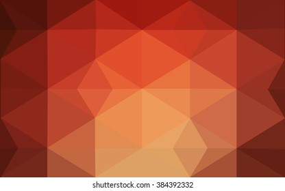Multicolor red, yellow, orange polygonal illustration, which consist of triangles. Geometric background in Origami style with gradient. Triangular design for your business.