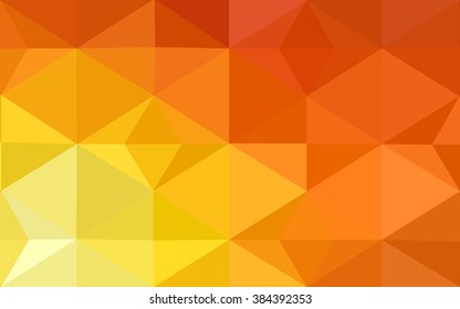 Multicolor red, yellow, orange polygonal illustration, which consist of triangles. Geometric background in Origami style with gradient. Triangular design for your business.