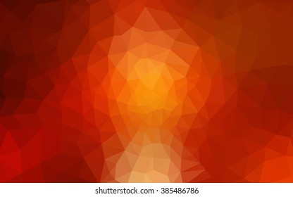 Multicolor red, yellow, orange polygonal illustration, which consist of triangles. Geometric background in Origami style with gradient. Triangular design for your business.