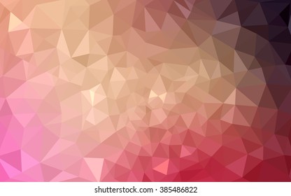 Multicolor red, yellow, orange polygonal illustration, which consist of triangles. Geometric background in Origami style with gradient. Triangular design for your business.