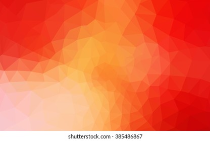 Multicolor red, yellow, orange polygonal illustration, which consist of triangles. Geometric background in Origami style with gradient. Triangular design for your business.
