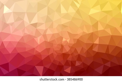 Multicolor red, yellow, orange polygonal illustration, which consist of triangles. Geometric background in Origami style with gradient. Triangular design for your business.