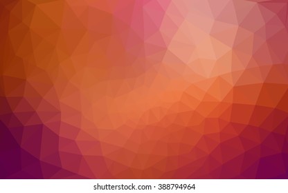 Multicolor red, yellow, orange polygonal illustration, which consist of triangles. Geometric background in Origami style with gradient. Triangular design for your business.