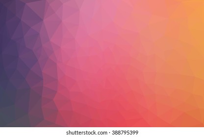 Multicolor red, yellow, orange polygonal illustration, which consist of triangles. Geometric background in Origami style with gradient. Triangular design for your business.