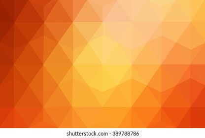 Multicolor red, yellow, orange polygonal illustration, which consist of triangles. Geometric background in Origami style with gradient. Triangular design for your business.
