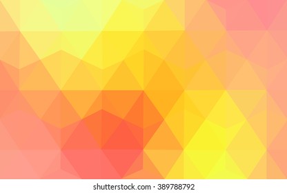 Multicolor red, yellow, orange polygonal illustration, which consist of triangles. Geometric background in Origami style with gradient. Triangular design for your business.