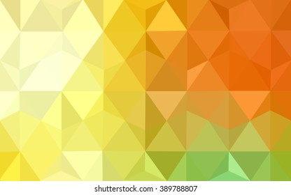 Multicolor red, yellow, orange polygonal illustration, which consist of triangles. Geometric background in Origami style with gradient. Triangular design for your business.