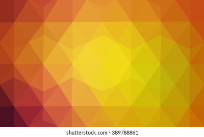Multicolor red, yellow, orange polygonal illustration, which consist of triangles. Geometric background in Origami style with gradient. Triangular design for your business.