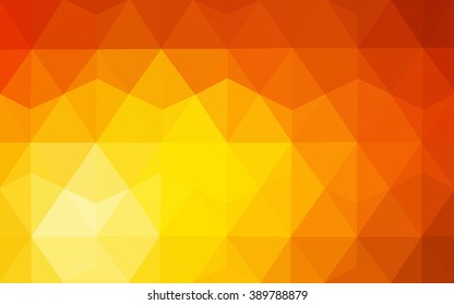 Multicolor red, yellow, orange polygonal illustration, which consist of triangles. Geometric background in Origami style with gradient. Triangular design for your business.