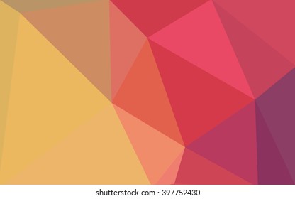 Multicolor red, yellow, orange polygonal illustration, which consist of triangles. Geometric background in Origami style with gradient. Triangular design for your business.