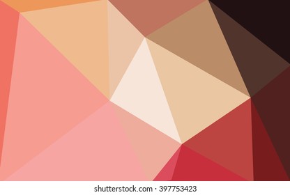 Multicolor red, yellow, orange polygonal illustration, which consist of triangles. Geometric background in Origami style with gradient. Triangular design for your business.