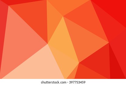 Multicolor red, yellow, orange polygonal illustration, which consist of triangles. Geometric background in Origami style with gradient. Triangular design for your business.
