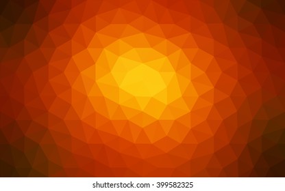 Multicolor red, yellow, orange polygonal illustration, which consist of triangles. 